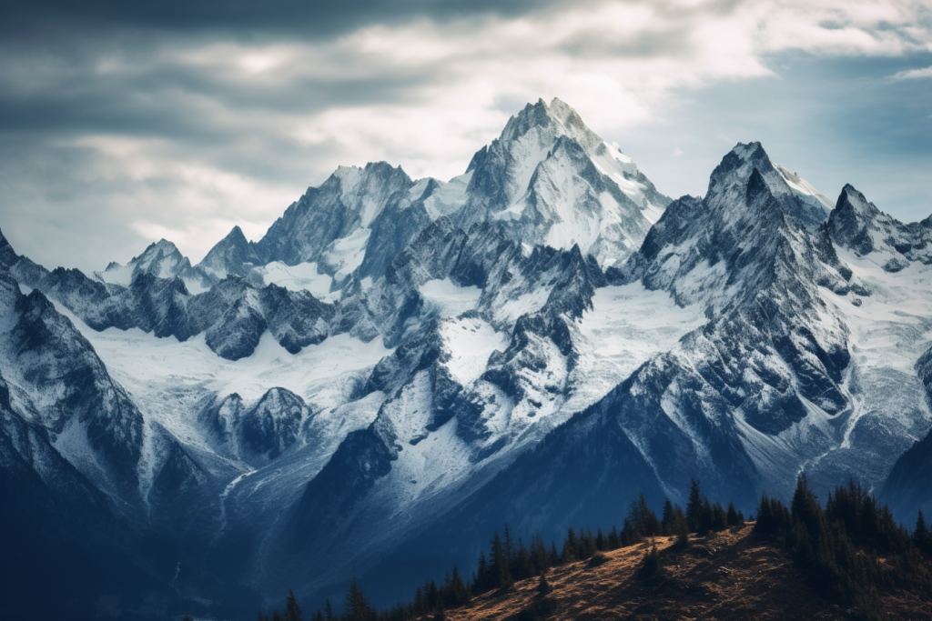 雪景山峰雪山图片摄影图