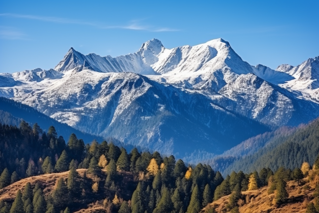 山峰雪山图片摄影图