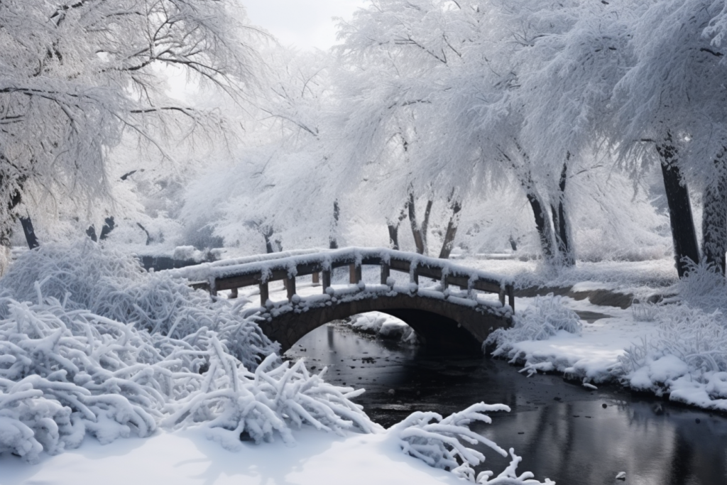 气候下雪图片摄影图