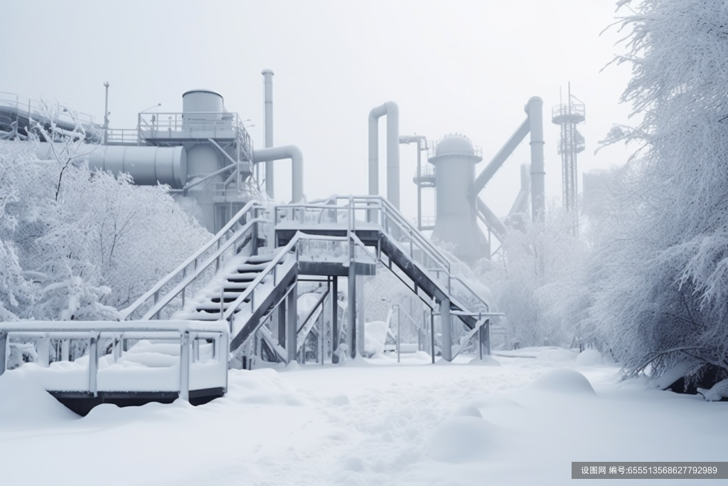 景观场景白雪天气图片摄影图