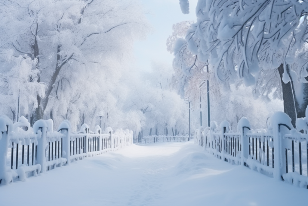 景色景观白雪图片摄影图
