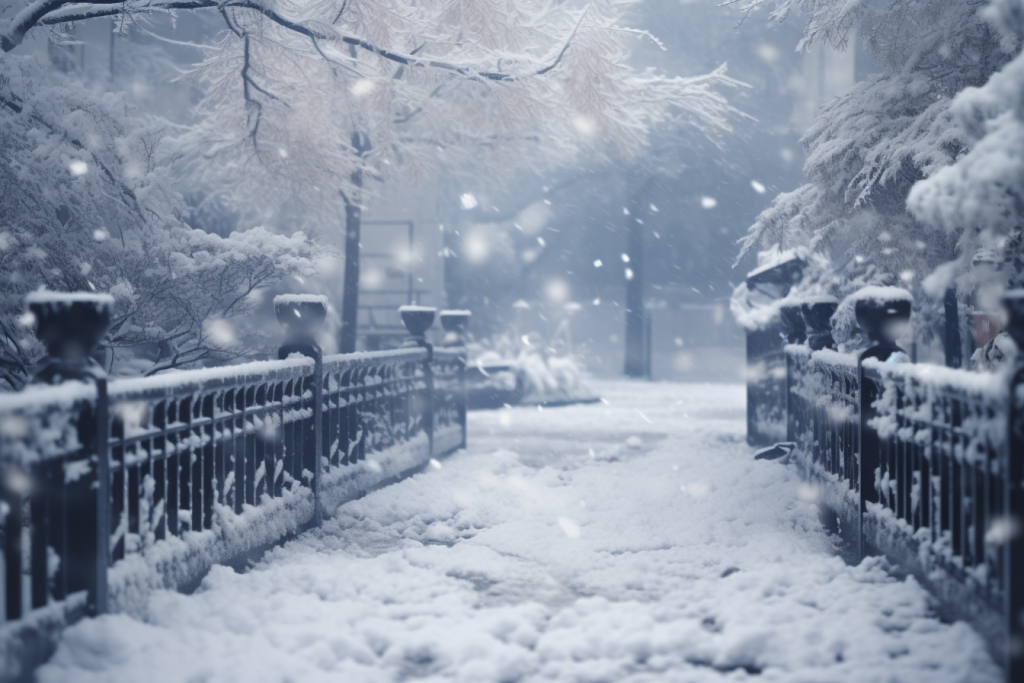 场景雪地雾凇冬季大雪风景图片摄影图