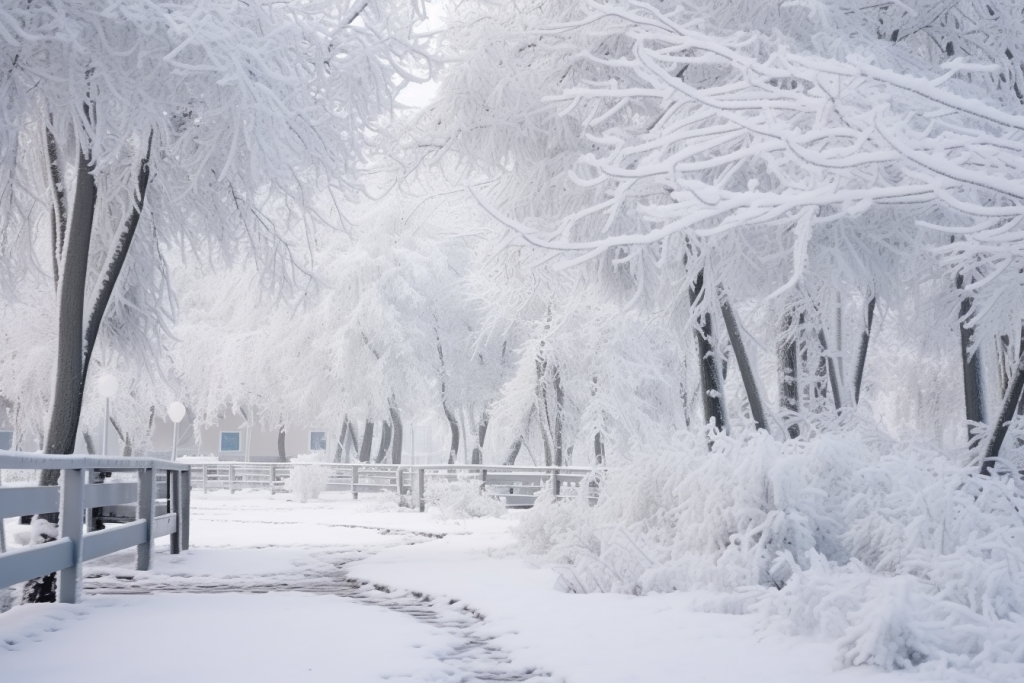下雪风景图片摄影图