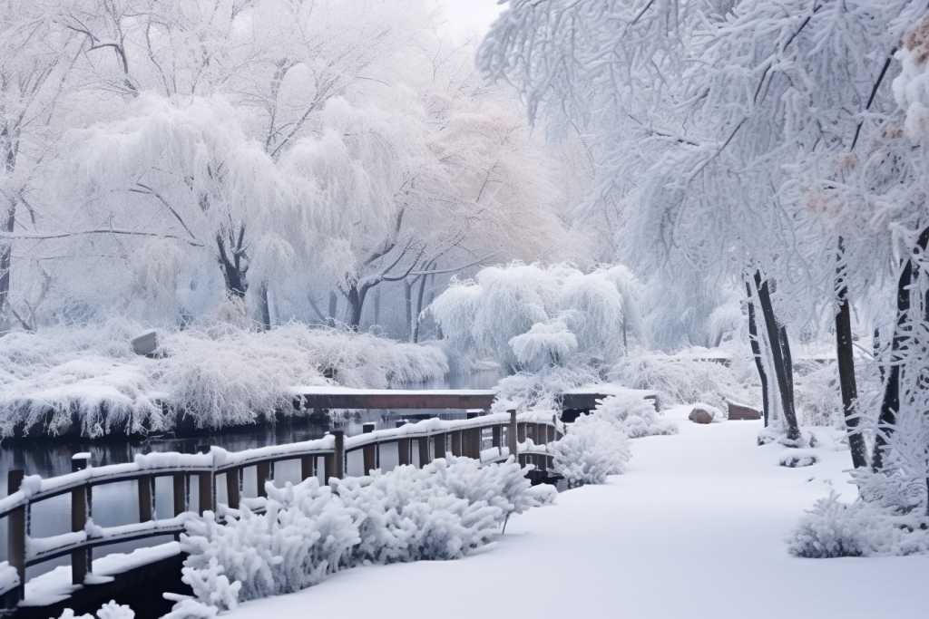 下雪风景图片摄影图