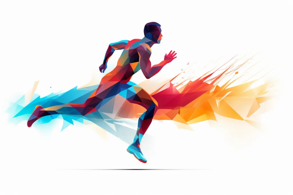 马拉松跑步运动锻炼体育图片插画