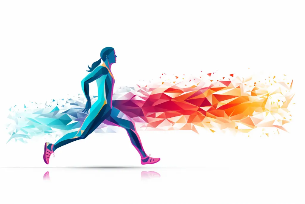 马拉松跑步运动锻炼体育图片插画