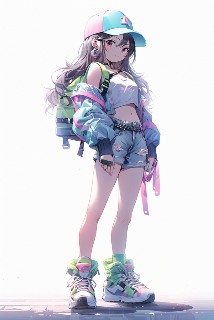 棒球帽运动帽女生图片插画