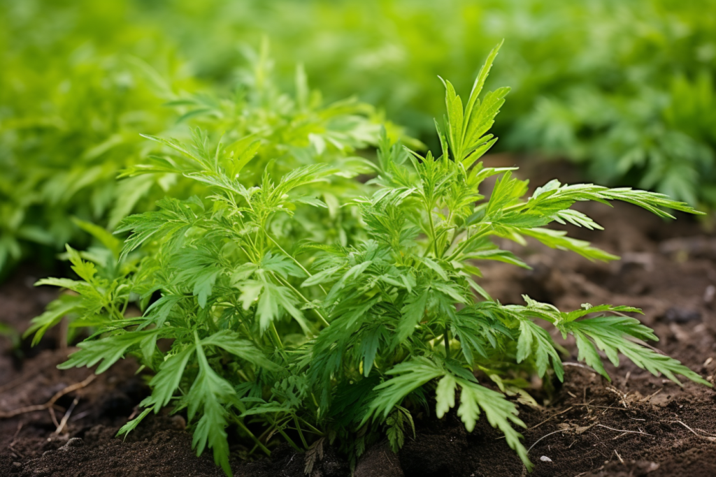 艾叶遏草种植植株艾蒿叶图片摄影图