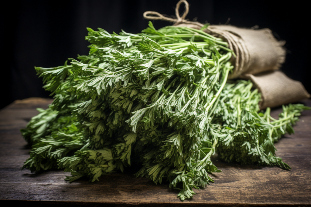 冰台艾草灸草植物图片摄影图