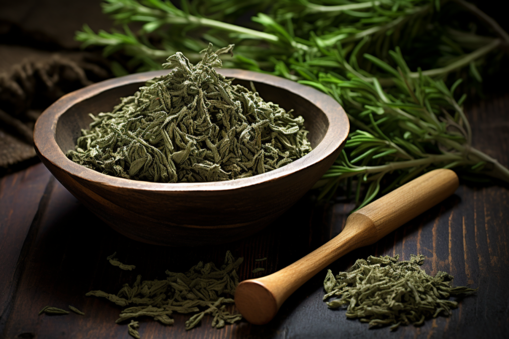 药用植物冰台艾叶植物图片摄影图