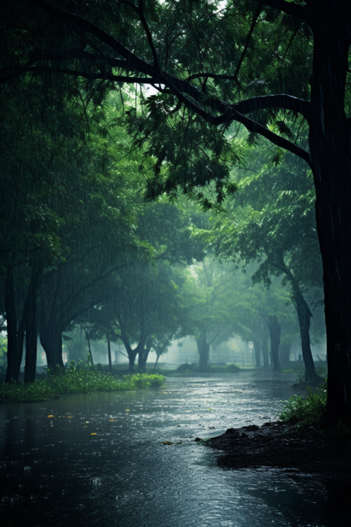 环境雨天气候暴雨倾盆大雨图片摄影图