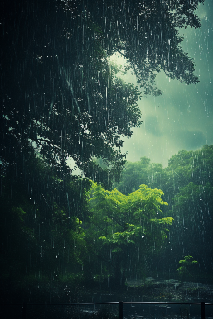 环境雨天气候暴雨倾盆大雨图片摄影图