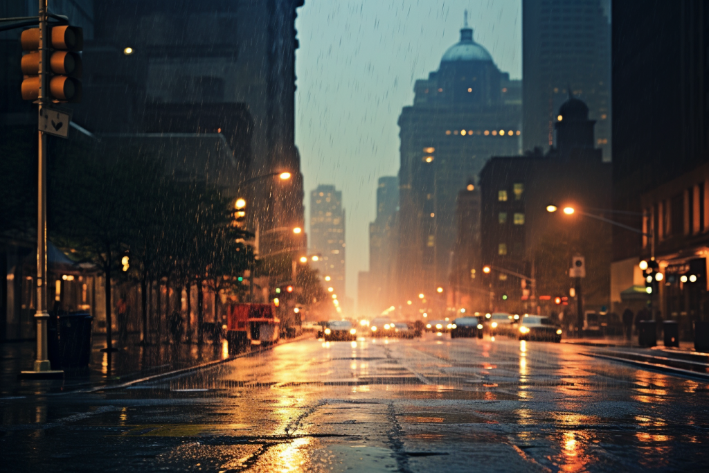 气候倾盆大雨图片摄影图