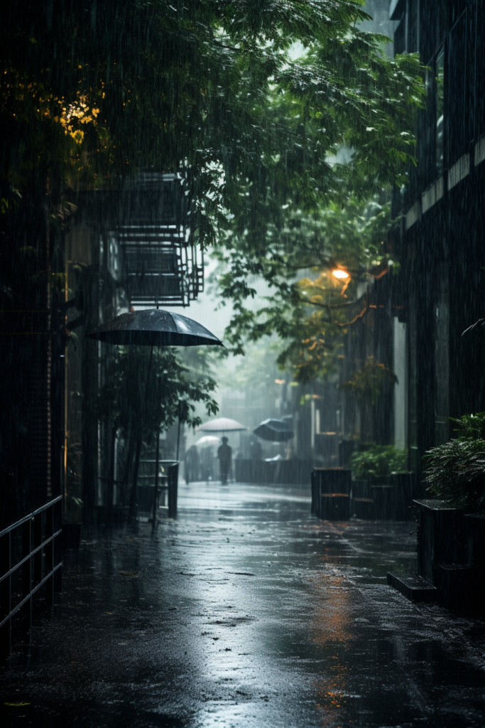 气候倾盆大雨大雨环境暴雨天气摄影图图片