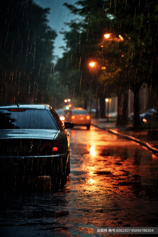 雨水暴雨天气雨天雨季自然气候摄影图图片