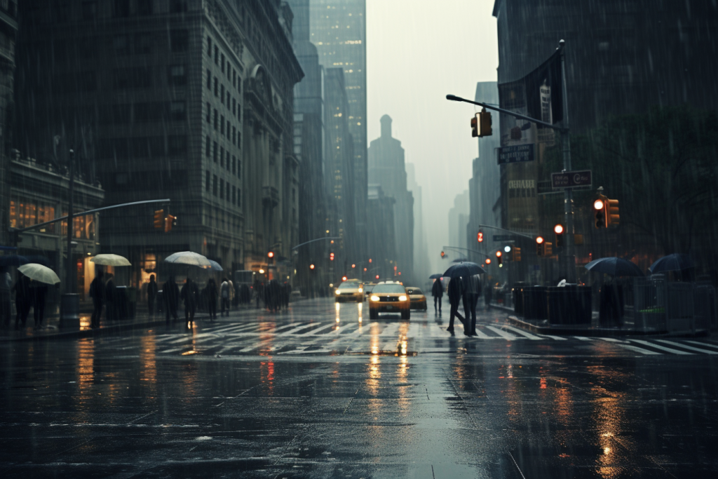 雨季倾盆大雨摄影图图片