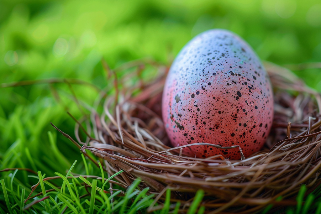 复活节彩绘蛋摄影图图片