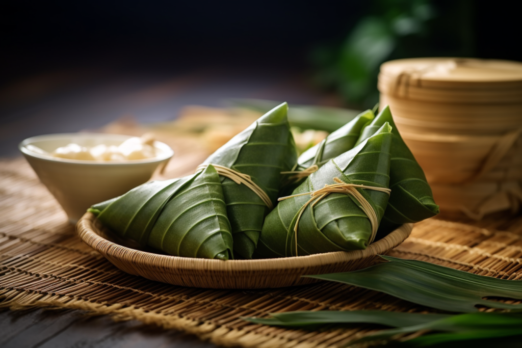 芦苇叶粽子图片摄影图