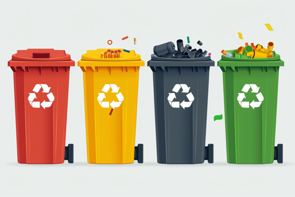 卫生保护环境其他垃圾垃圾桶图片插画