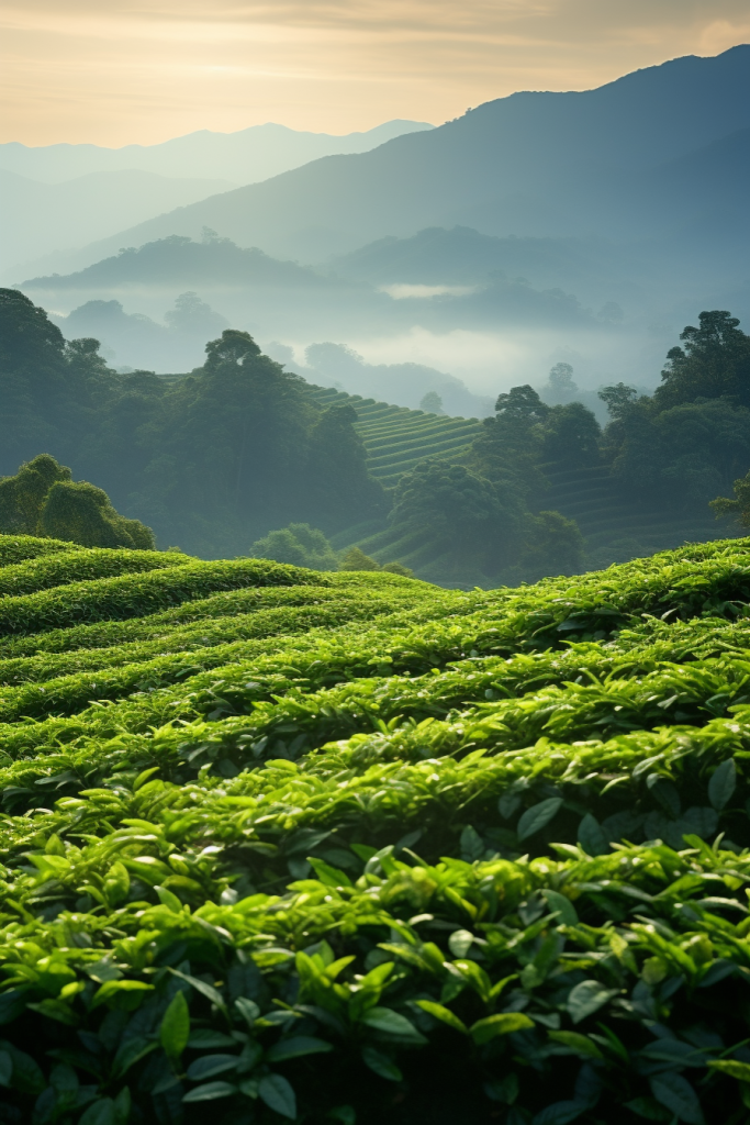 风光风景茶山茶园图片摄影图