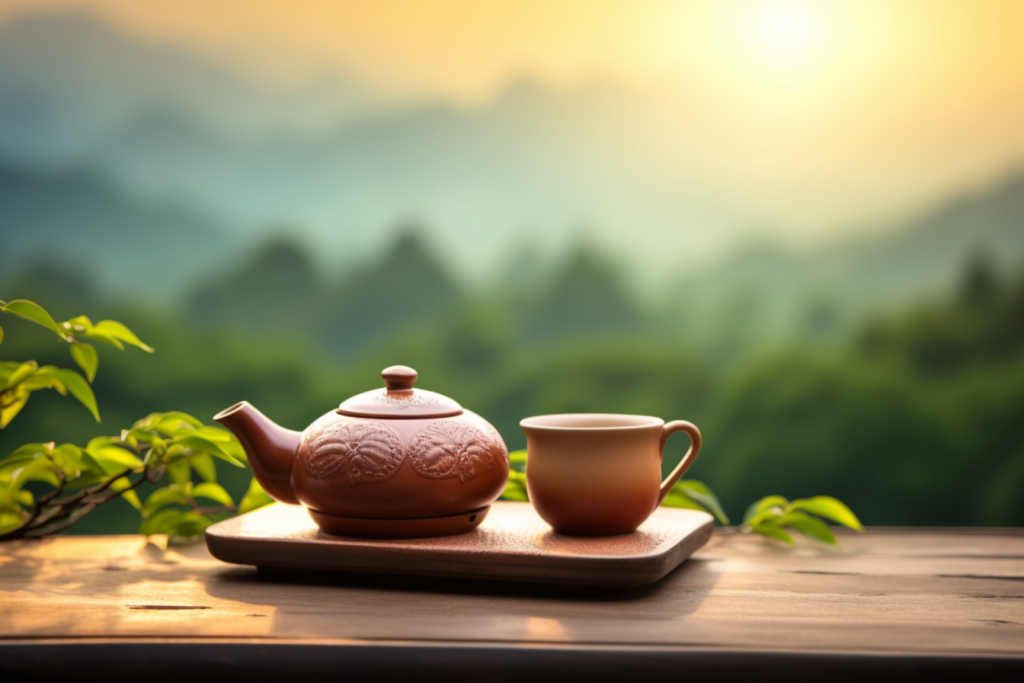茶壶风景茶杯图片模型