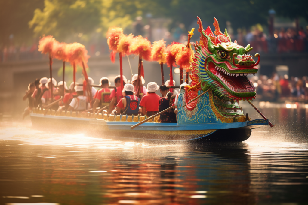 中国传统文化端午节龙舟摄影图片