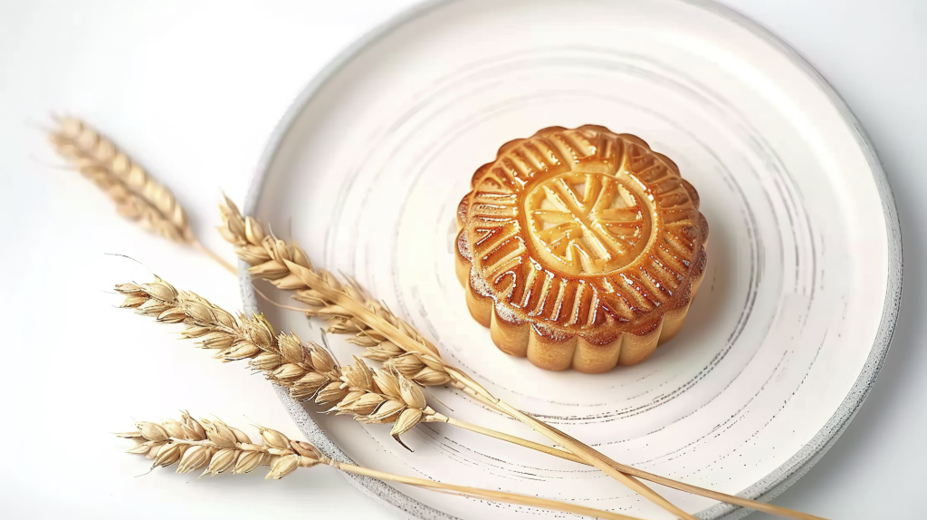 月饼五仁流心美食蛋黄点心糕点高清