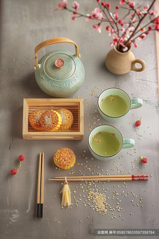 月饼点心中秋节日美食高清甜食糕点