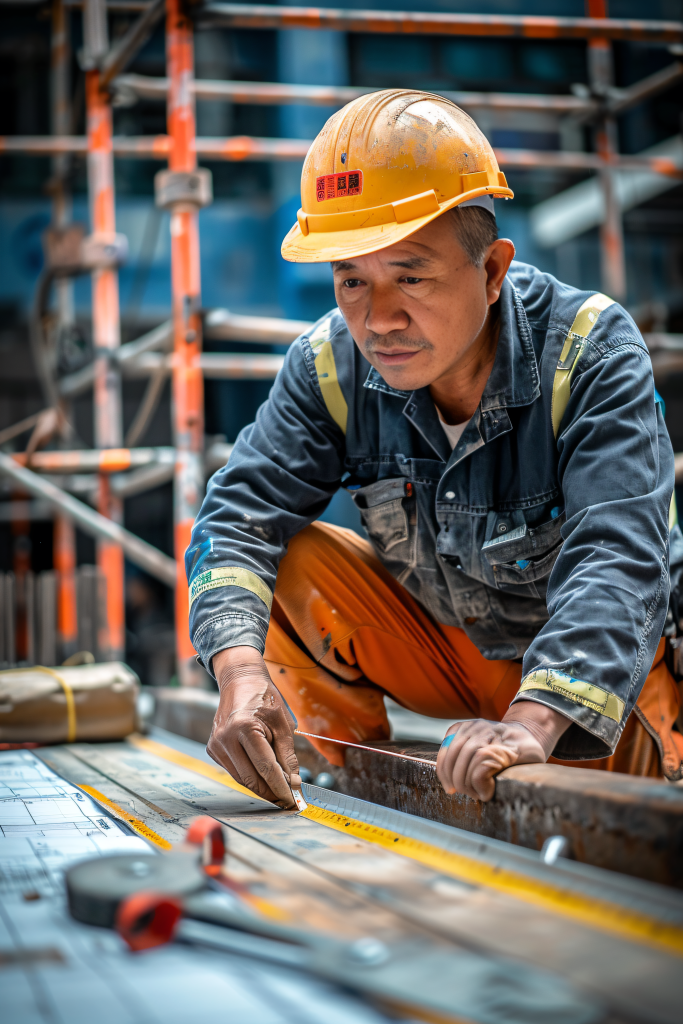 建筑工程师工地施工人物肖像摄影图片