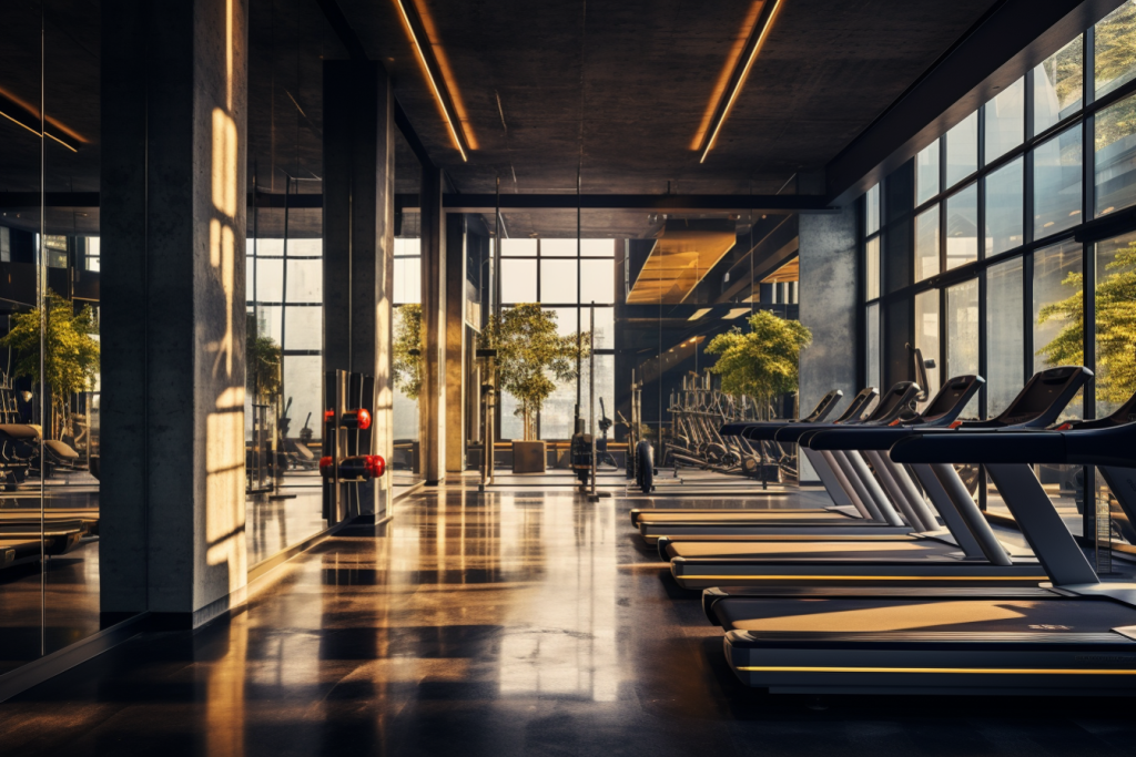 专业的健身房室内装修摄影图片