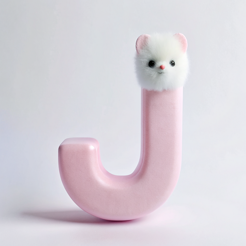 粉色毛绒字母jAI图