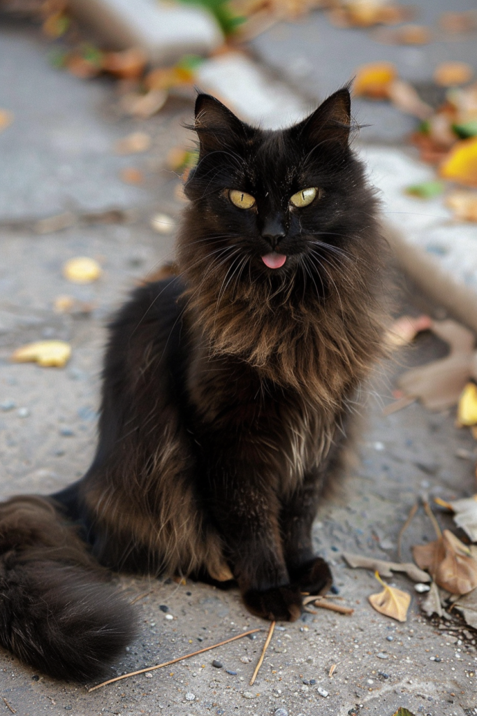 善变的家养宠物缅因猫摄影图片