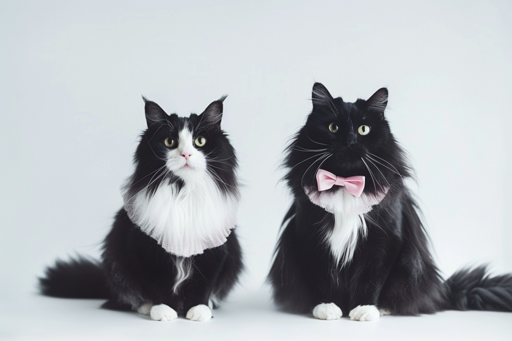 柔和的家养缅因猫摄影图片
