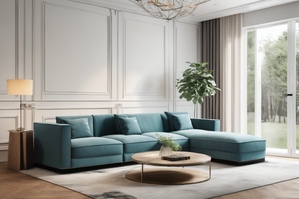 靠枕布料沙发图片摄影图