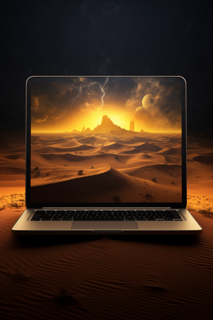 高效纯色背景笔记本电脑产品摄影图片