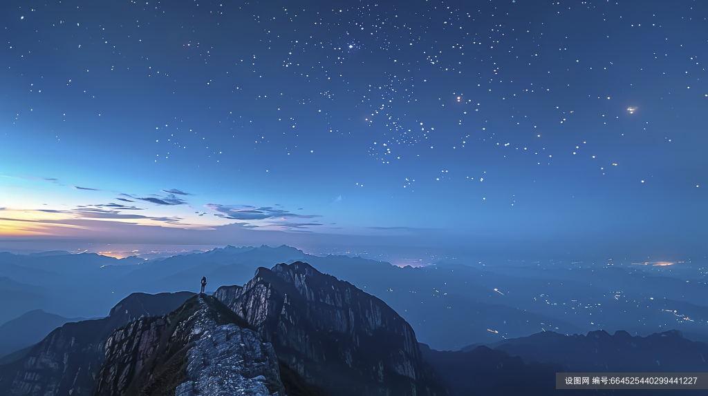 星空意境唯美高清奇幻梦幻月亮天空星星