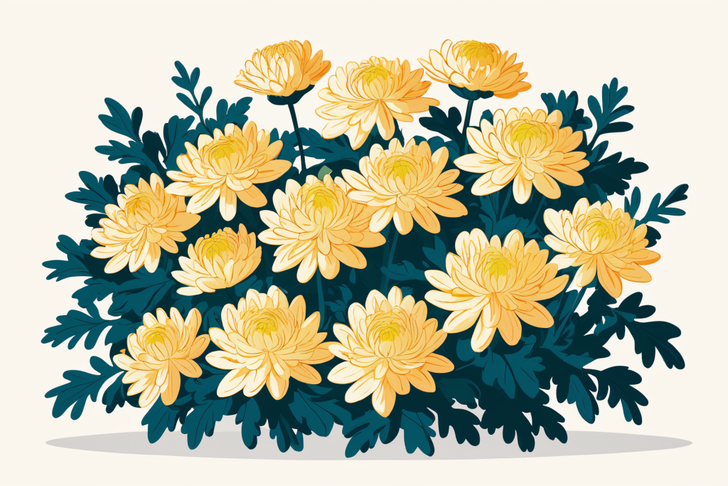 花瓣植物花卉菊花花朵插画图片