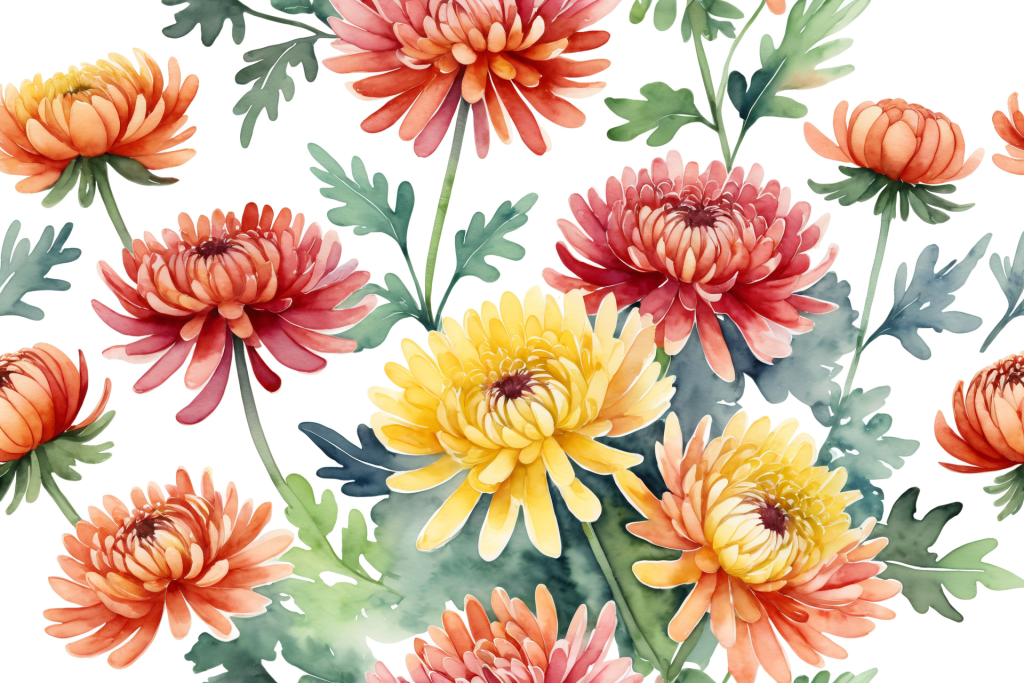 草本植物花瓣素材菊花花朵插画图片