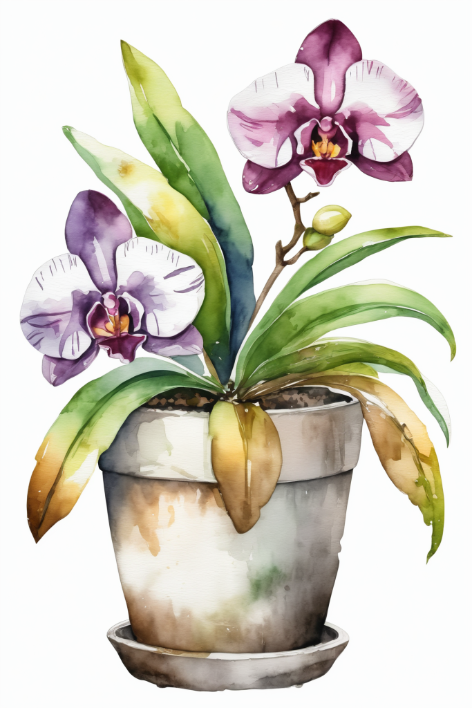 浪漫花朵花卉花瓣鲜花紫花植物兰花插画图片