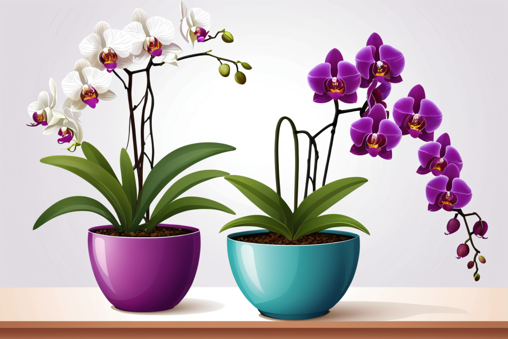 甜蜜的手绘兰花植物图片插画