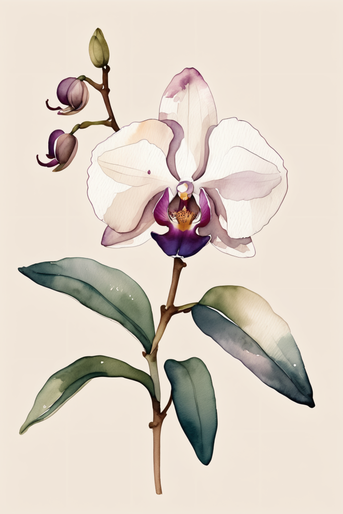 生生不息的兰花植物花卉图片插画