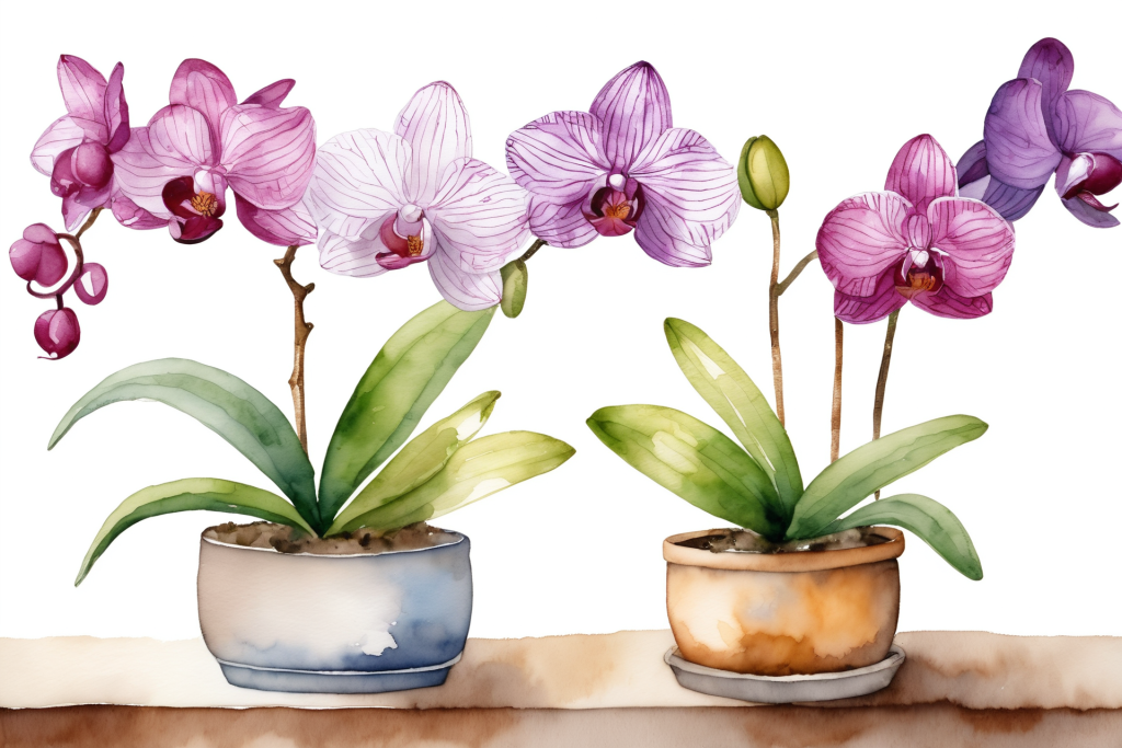 生生不息的紫色兰花植物图片插画