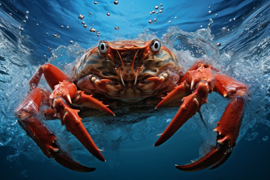 深海海洋生物梭子蟹动物图片摄影图