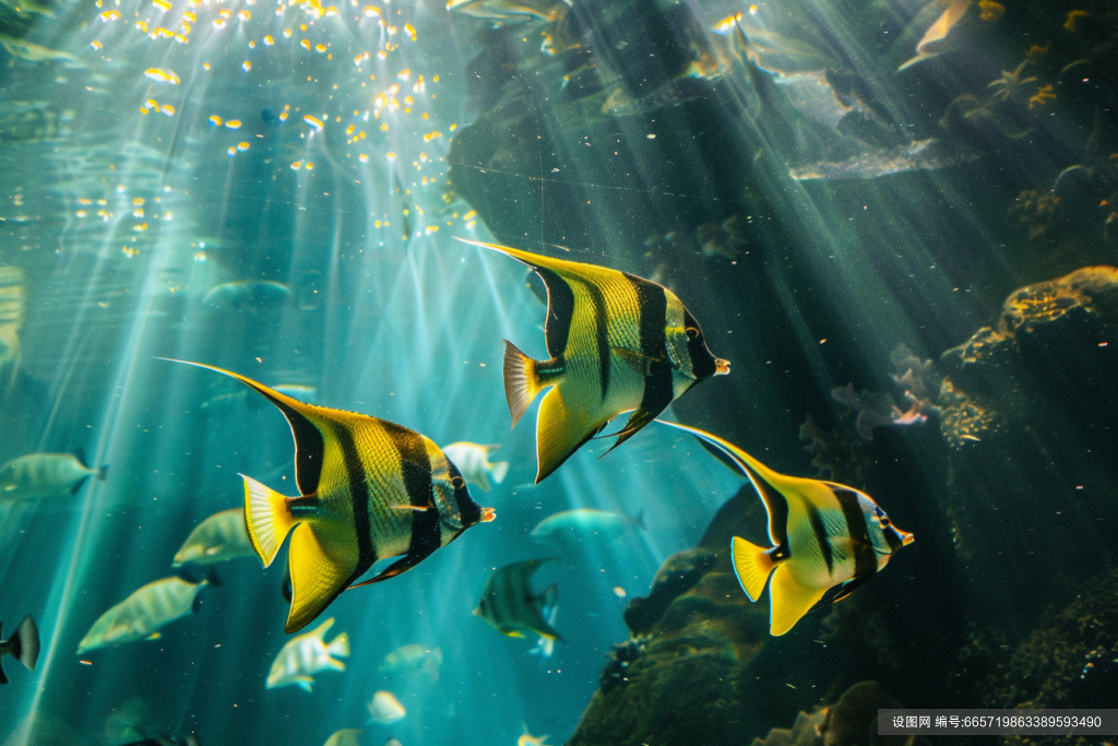 海底世界大海海洋生物海床动物鱼图片摄影图