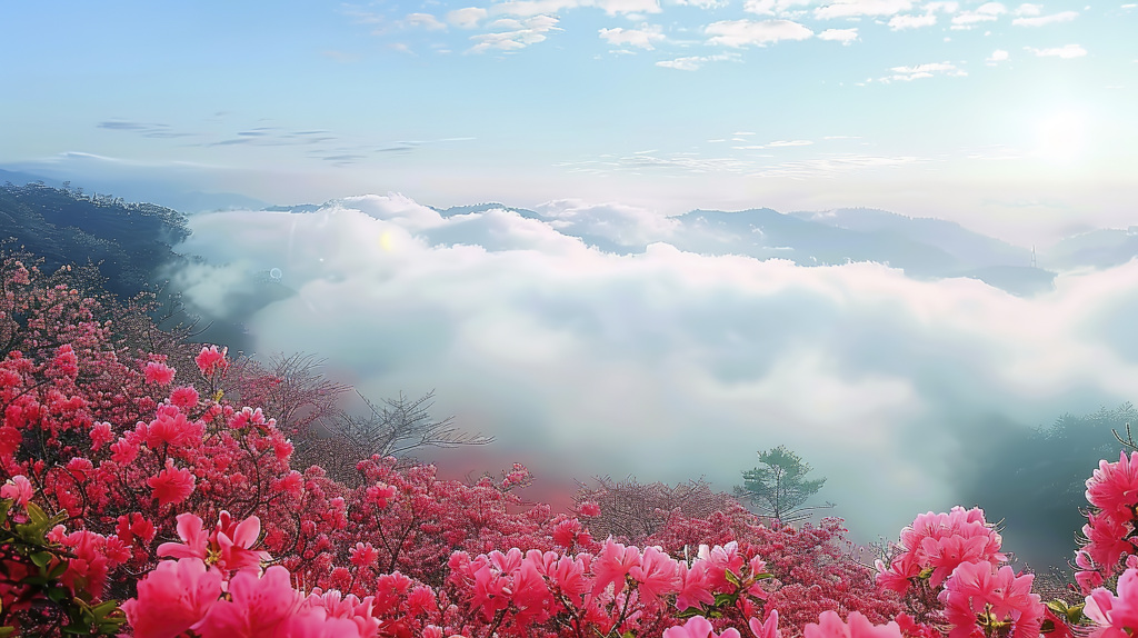花海田园浪漫风景花田自然鲜花园艺