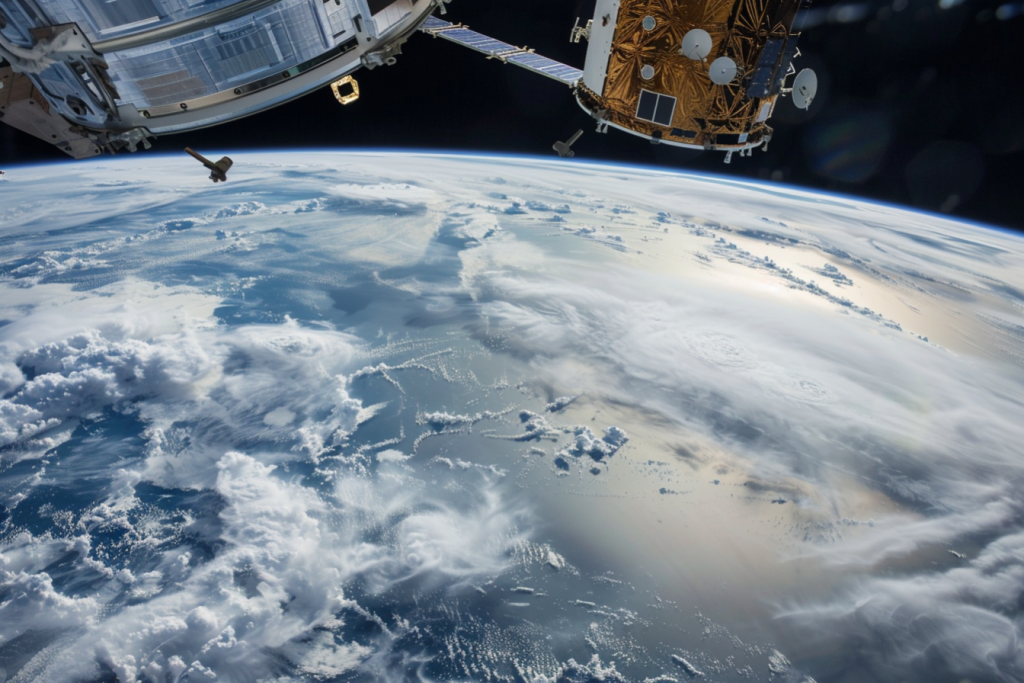 信号智能探索未知太空卫星图片摄影图