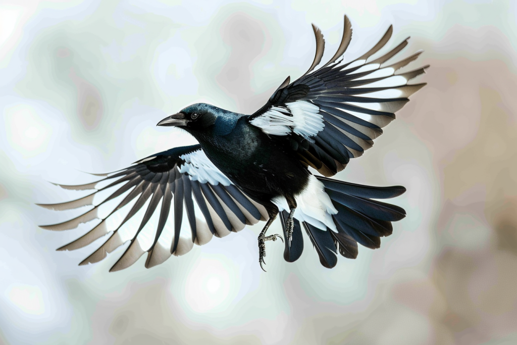 大树自然抓拍鸟类喜鹊动物图片摄影图