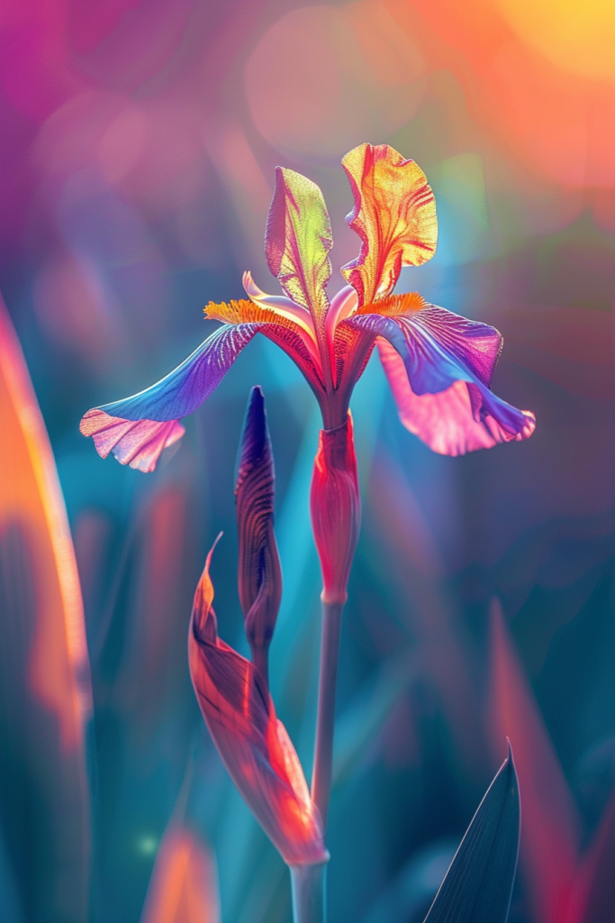 盛开鸢尾花花朵图片摄影图