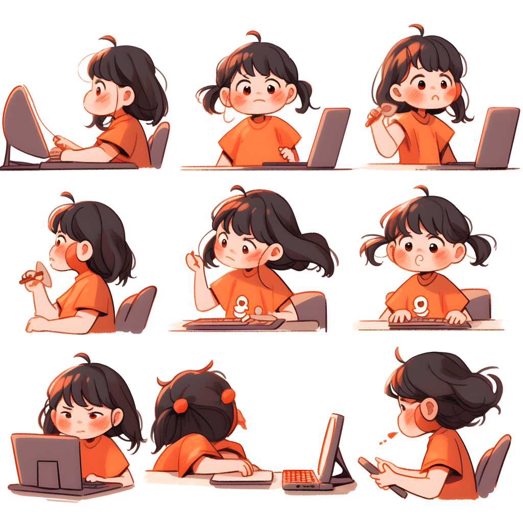 卡通人物素材图AI图
