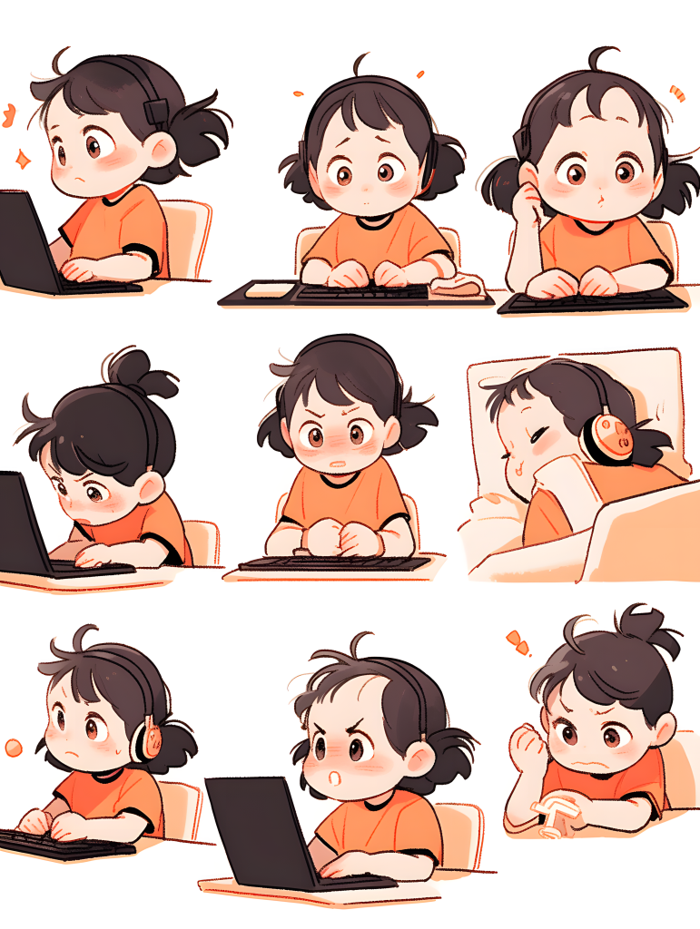 卡通人物素材图AI图